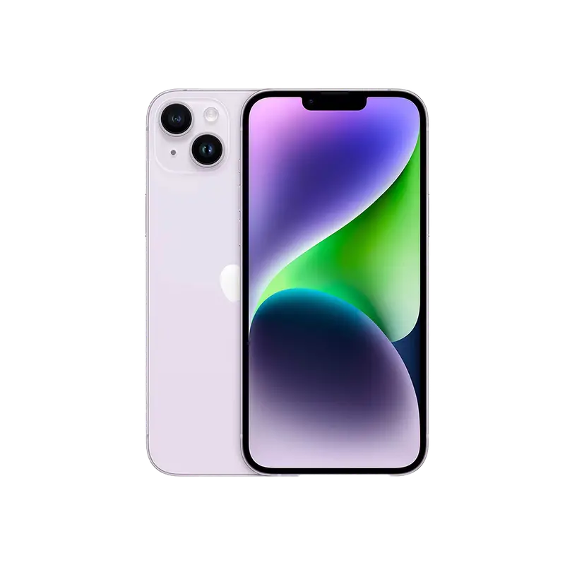 iPhone 14, 128GB de almacenamiento.